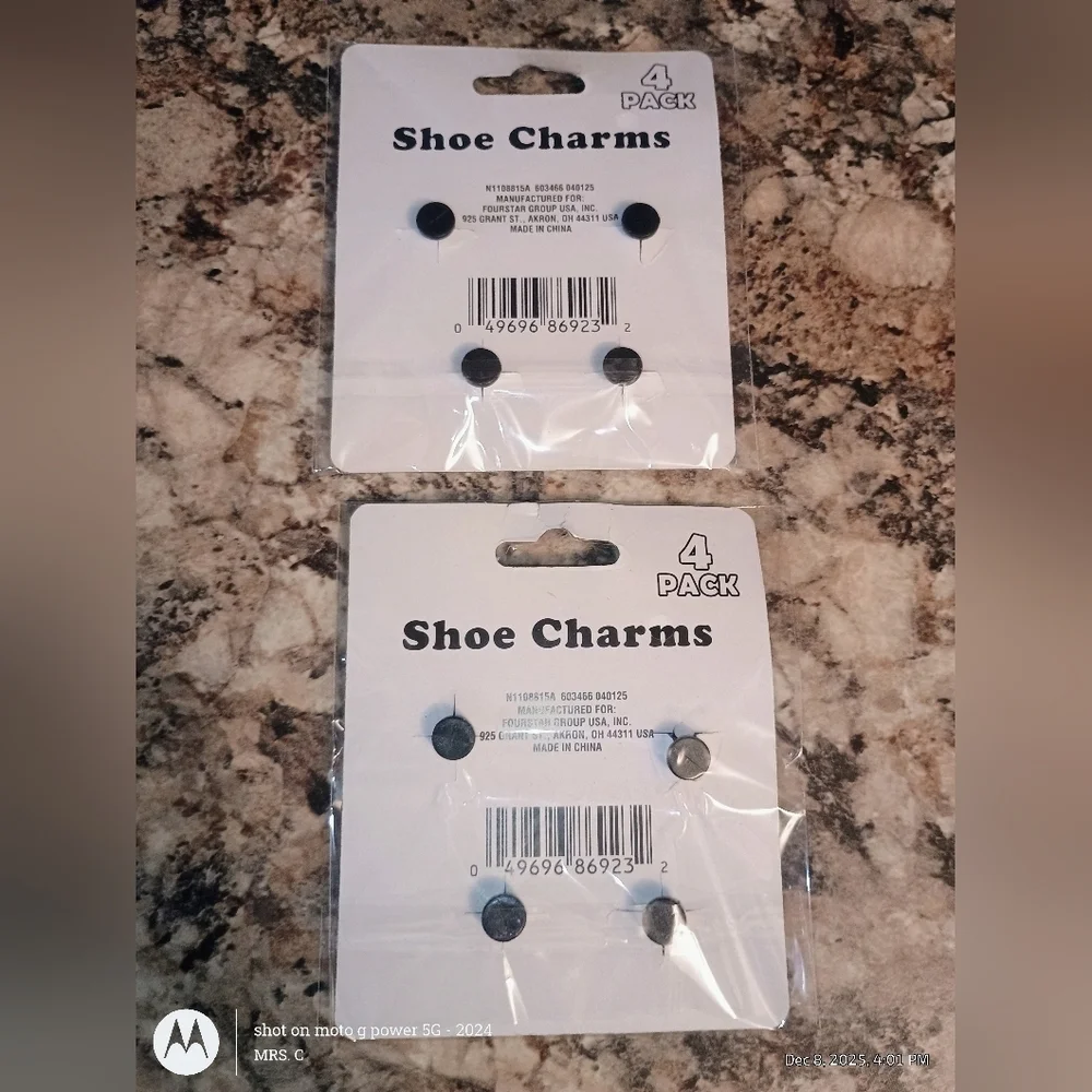 Shoe Charms 2  4 Packs - Fun Designs Brand New Croc Charm